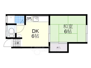 1DKの間取り画像