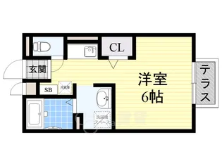 メルベーユ箕面2【1階】の間取り