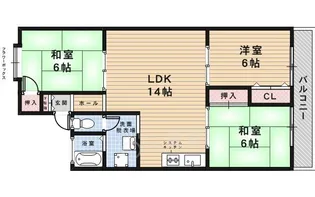 クレールシャトレー【1階】の間取り