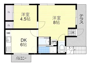 兵庫県川西市錦松台【テラスハウス】の間取り