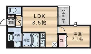 アヴェニール蛍池南町【2階】の間取り