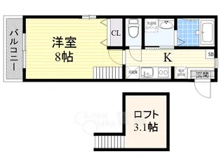 レジデンス石橋【1階】の間取り