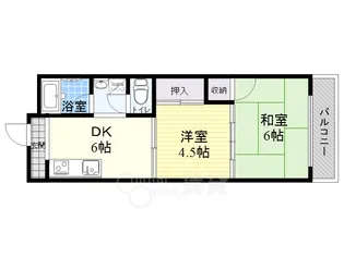 庄内フラッツ【4階】の間取り