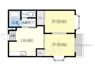 サンハイツ【2階】の間取り