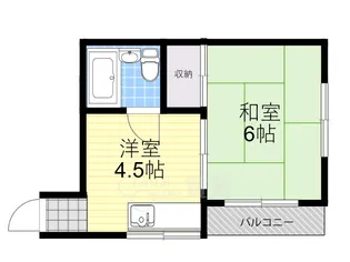 大阪府吹田市垂水町1丁目【アパート】の間取り