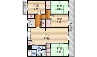 第2スカールハイツ【3階】の間取り