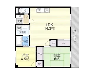 大阪府茨木市南春日丘7丁目【マンション】の間取り