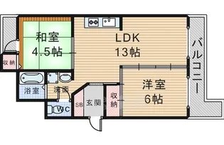 大阪府豊中市熊野町4丁目【マンション】の間取り