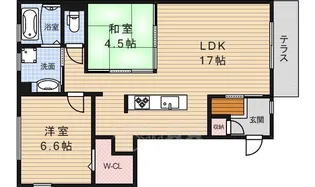 大阪府箕面市半町2丁目【アパート】の間取り