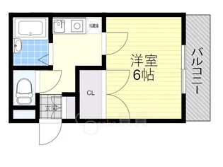 ドミール豊中【4階】の間取り