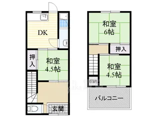 大阪府池田市神田3丁目【アパート】の間取り