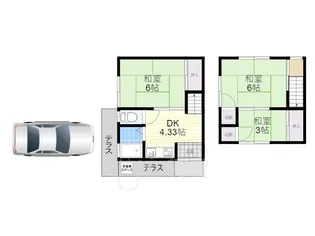 大阪府豊中市原田元町3丁目【一戸建】の間取り