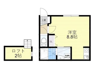 大阪府豊中市浜1丁目【アパート】の間取り
