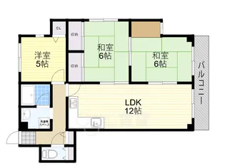 大阪府豊中市宮山町1丁目【マンション】の間取り