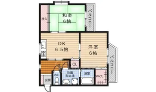 大阪府豊中市桜の町6丁目【マンション】の間取り