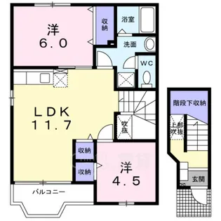兵庫県川西市加茂4丁目【アパート】の間取り