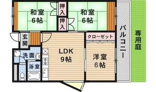 大阪府池田市渋谷2丁目【マンション】の間取り