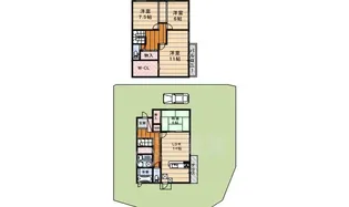 大阪府池田市緑丘2丁目【一戸建】の間取り