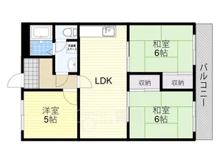大阪府吹田市五月が丘北【マンション】の間取り