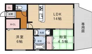 大阪府箕面市半町2丁目【アパート】の間取り