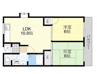 大阪府池田市渋谷3丁目【マンション】の間取り