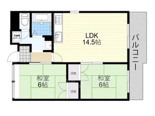 大阪府池田市渋谷2丁目【マンション】の間取り
