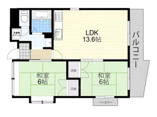 大阪府池田市渋谷2丁目【マンション】の間取り