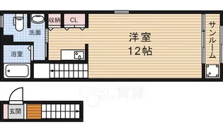 大阪府豊中市桜の町7丁目【アパート】の間取り