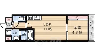グランツ石橋【1階】の間取り