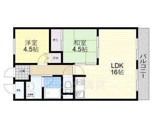 大阪府豊中市寺内1丁目【マンション】の間取り