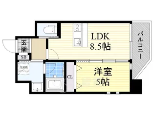 大阪府吹田市南吹田5丁目【マンション】の間取り