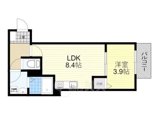 アルカディア江坂【3階】の間取り