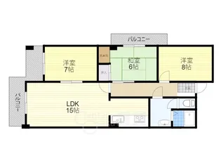 大阪府豊中市寺内2丁目【マンション】の間取り