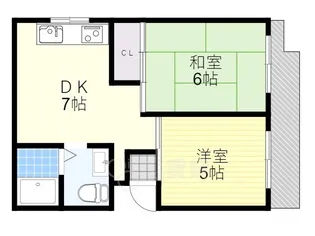 グランディア豊中【3階】の間取り