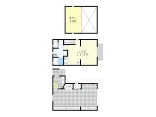大阪府豊中市向丘1丁目【テラスハウス】の間取り