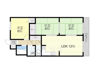 インペリアル花屋敷【3階】の間取り