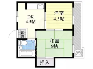 サンハイツ中桜塚【2階】の間取り