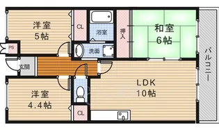 ライフイン水月【5階】の間取り