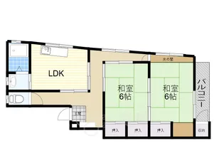 大阪府豊中市上新田4丁目【アパート】の間取り