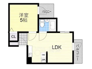 大阪府豊中市岡町北2丁目【マンション】の間取り