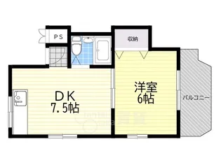 服部コーポ【2階】の間取り