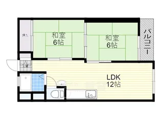 桃山台コーポラス【2階】の間取り