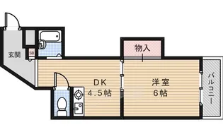 ラクーン箕面【2階】の間取り
