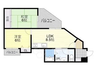 エドケンベルトピア豊中1【1階】の間取り