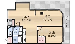 メゾンドゥアテリア【4階】の間取り