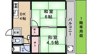 荒木グリーンコーポ【2階】の間取り