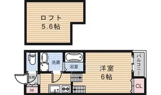 ハーモニーテラス石橋【1階】の間取り