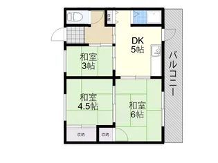 ハイツ西小路【2階】の間取り