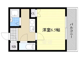 ギャレ蛍池 新館【3階】の間取り