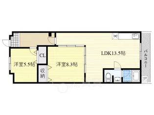 箕面朝日ビル【3階】の間取り